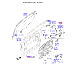 Замок дверей лівий 81310-2W010 Mobis