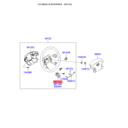 Кнопка управления автомагнитолой на руле левая 96700-3K400QZ Mobis