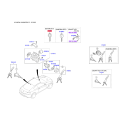 Ключ (заглушка) двери в брелок 81996-2B000 Mobis