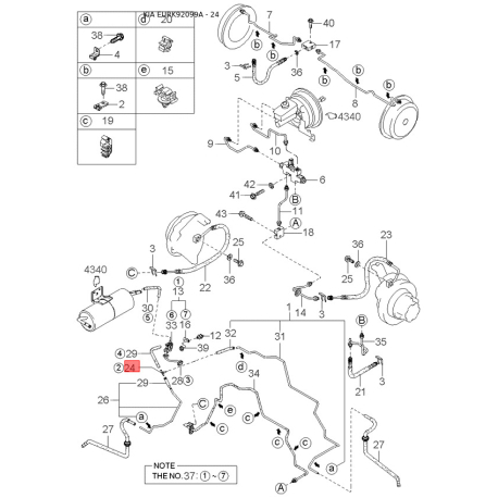 Клапан, рециркуляція ВГ 28401-3X010 Mobis - 284013X010 - схема з каталогу 24, EURK92099A 284013X010