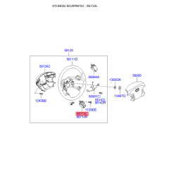 Кнопка керування автомагнітолою на кермі ліва 96700-3K401FZ Mobis