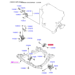 Подушка двигателя задняя 21930-2D310 Mobis