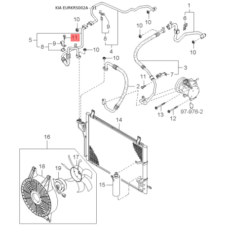 Зубчатый венец, маховик 0K30C-11502 Mobis - 0K30C11502 - схема с каталога 11, EURKRS002A 0K30C11502