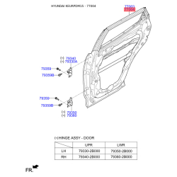 Дверь, кузов правая 77004-2W010 Mobis