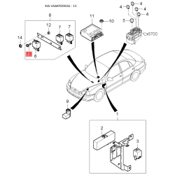 Тяга стабілізатора з'єднувальна ліва 0K30A-3431YH Mobis
