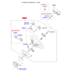 Руль (рулевое колесо) в сборе 56110-2H010S4 Mobis