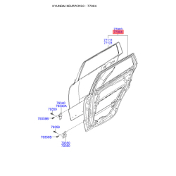 Дверь, кузов правая 77004-2B020 Mobis