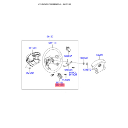 Кнопка керування автомагнітолою на кермі права 96700-3K501FZ Mobis