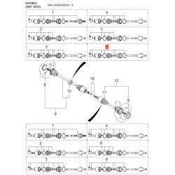 Шланг, вентиляция картера 0K30E-13742A Mobis