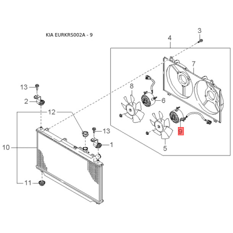 Болт поздовжнього важеля 0K2A1-28112 Mobis - 0K2A128112 - схема з каталогу 9, EURKRS002A 0K2A128112