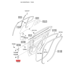 Петля бічних дверей права нижня 79360-2G000 Mobis
