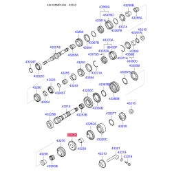Шестерня, вторинний вал 43263-28000 Mobis