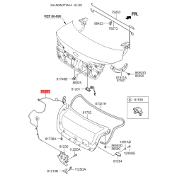 Трос, замок двери 81280-2T001 Mobis