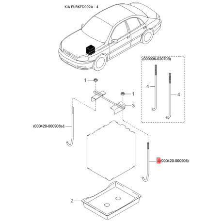 Тарелка клапана 0K30C-12113 Mobis - 0K30C12113 - схема с каталога 4, EURKFD002A 0K30C12113