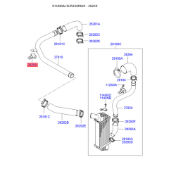 Крепление интеркулера и патрубков (хомут, кронштейн, болт) 28259-27501 Mobis