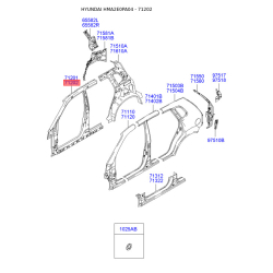 Боковина правая 71202-2E010 Mobis