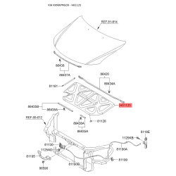 Шумоізоляція (теплоізоляція) капота 81125-2G500 Mobis