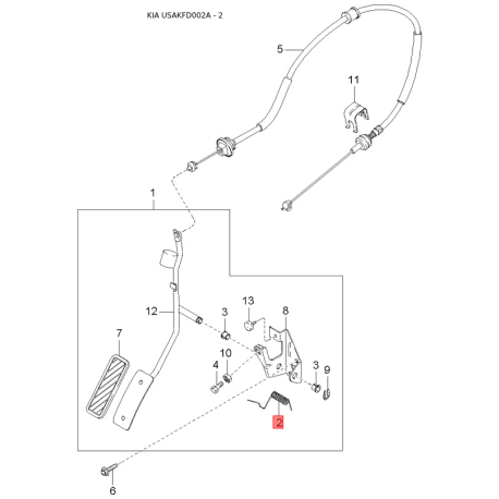 Емблема задніх та боковой дверей, капота 0K30B-51739 Mobis - 0K30B51739 - схема з каталогу 2, USAKFD002A 0K30B51739