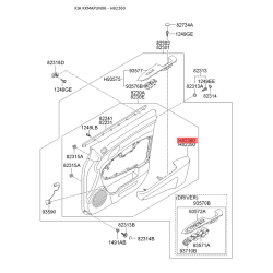 Заглушка внутрішньої ручки дверей права 82360-1D0005X Mobis