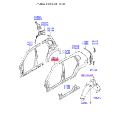 Боковина правая 71120-2EB00 Mobis
