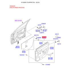 Обивка (накладка) салона левая 82301-1E081OR Mobis