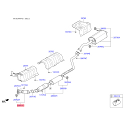 Труба выхлопного газа 28610-A4550 Mobis
