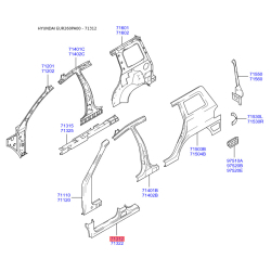 Порог пола (кузов) левый 71312-26B10 Mobis