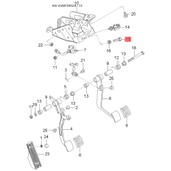 Кронштейн рульового вала лівий 0K30B-32134 Mobis