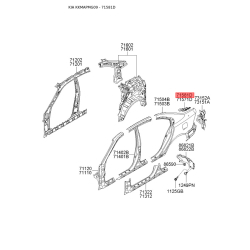 Підсилювач задній боковини 71581-2G500 Mobis