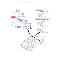 Дзеркальний елемент зовнішнього дзеркала задній лівий 87611-2S230 Mobis