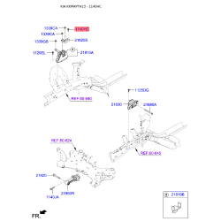 Болт кронштейна мотора 21821-2G536 Mobis