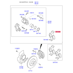 Пружина, колодки диского тормоза 58144-3Q100 Mobis