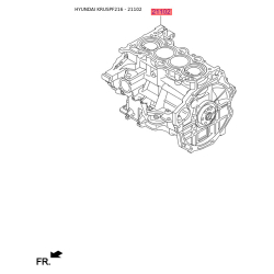Блок циліндрів двигуна 2D212-2EU01A Mobis