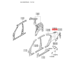 Підсилювач задній боковини лівий 71571-2G500 Mobis