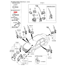 Ключ (заглушка) дверей у брелок 81996-2G000 Mobis