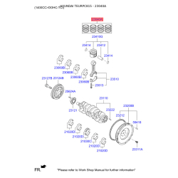 Кольца поршневые 23040-03AA0 Mobis