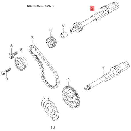 Блок керування, впорскування палива 39121-38910 Mobis - 3912138910 - схема з каталогу 2, EURK3C002A 3912138910