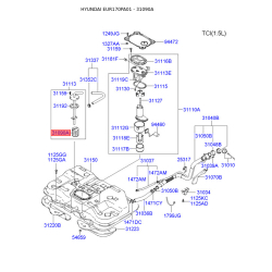 Прокладка, датчик уровня топлива 31090-3A000 Mobis
