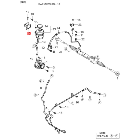 Подпружинненый стопорный штифт, тормозная колодка 0K900-26391 Mobis - 0K90026391 - схема с каталога 10, EURKRS002A 0K90026391