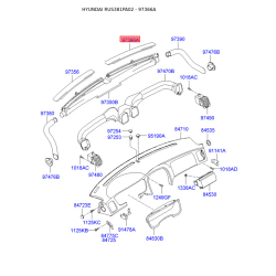 Накладка панелі приладів (торпеди) права 97315-38001LK Mobis