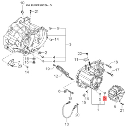 Пружина стяжная верхняя колодок стояночного тормоза 0K9B6-26341 Mobis
