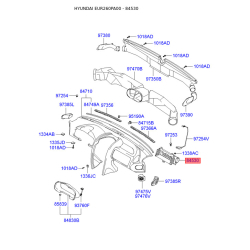 Подушка безпеки пасажирська на передню панель 84560-26100 Mobis