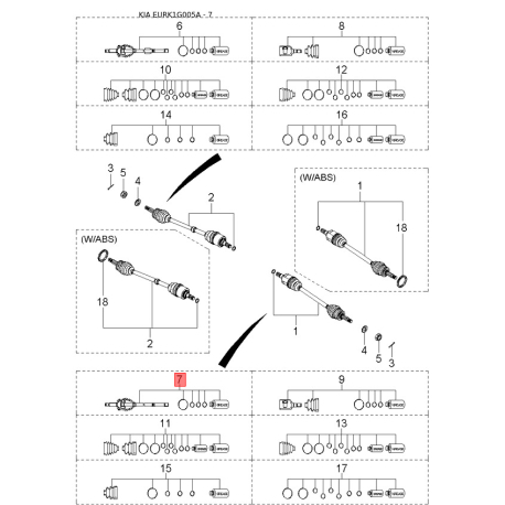 Блок управления, впрыскивание топлива 39100-26BB6 Mobis - 3910026BB6 - схема с каталога 7, EURK1G005A 3910026BB6