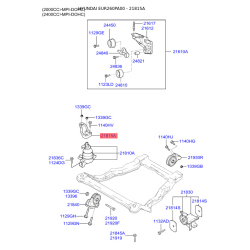 Кронштейн, підвіска двигуна 21815-26600 Mobis