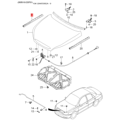 Втулка (подушка) кріплення рульового механізму 0K30A-32123 Mobis