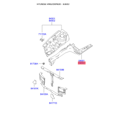 Лонжерон правый 64602-2D010 Mobis