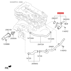 Термостат охолоджувальної рідини 25600-2G510 Mobis
