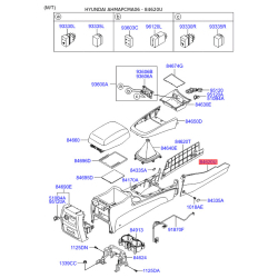 Центральна консоль комплектуючи права 84615-2B000WK Mobis