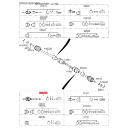 Шарнирный комплект приводного вала левый 49591-1D705 Mobis