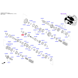 Підшипник первинного вала передній 43225-4D041 Mobis